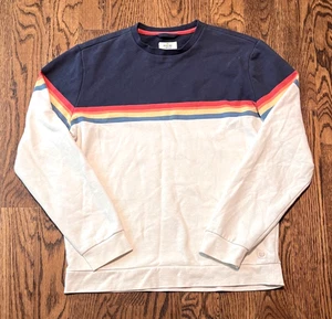 Marine Lagenlook Sweatshirt gestreift Regenbogen Damen mittel weich - Bild 1 von 3