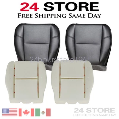 07-14 For Cadillac Escalade Driver & Passenger Bottom AC Seat Cover & Foam Black - Image 1 of 4