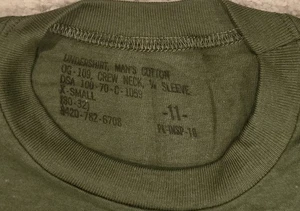 canottiera uomo cotone girocollo XS T shirt esercito americano militare vintage nuova anni 80 - Foto 1 di 3