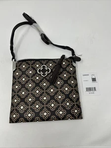 Brighton Tasche Handtasche Etui "Toledo" beschichtetes Canvas schoko/schwarz UVP 110 $ neu mit Etikett - Bild 1 von 7