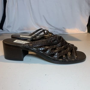 Tacones Enzo Angiolini marrón punta abierta mujer talla 8 [G8] - Imagen 1 de 8