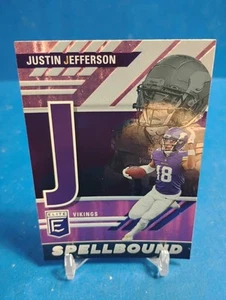 Justin Jefferson 2023 Panini Donruss Elite Spellbound Pink “J” Card Vikings - Picture 1 of 2