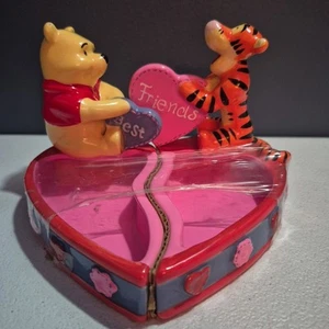 Disney Winnie Puuh & Tigger "Beste Freunde" Valentinstag Herz Schmuck Schale - LESEN - Bild 1 von 13