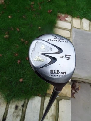 WILSON DEEP RED FAT SHAFT 5 WOOD 18*GRAPHITE FAT SHAFT STIFF FLEX LENGTH 42.5" - Image 1 of 4