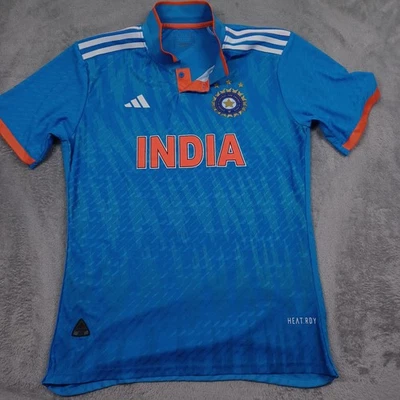 Camisa polo masculina manga curta azul Adidas seleção nacional de críquete da Índia XL - Imagem 1 de 4