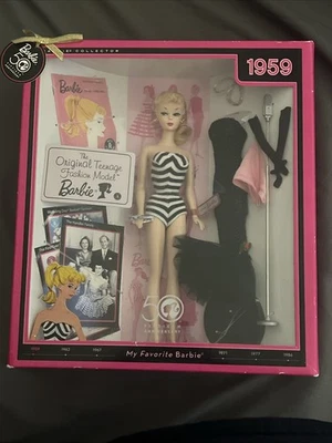 1959 50 Aniversario Mi Barbie Favorita Rubia La Original Adolescente Moda Nueva Foto 1 de 4