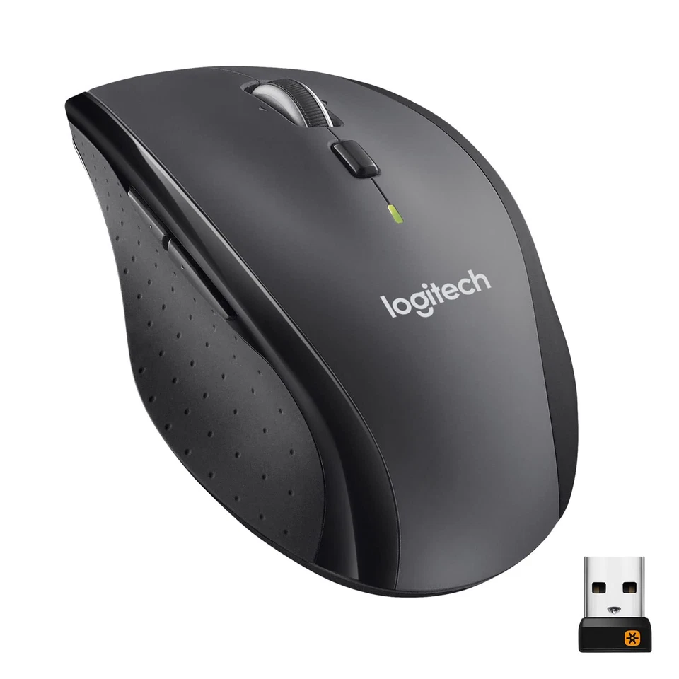 Logitech M705 Marathon Wireless Mouse, 2.4 GHz USB Unifying Receiver, 1000 DPI,  - Image 1 of 4