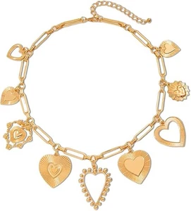 Grobe goldfarbene Anhängerkette für Damen - Bild 1 von 2