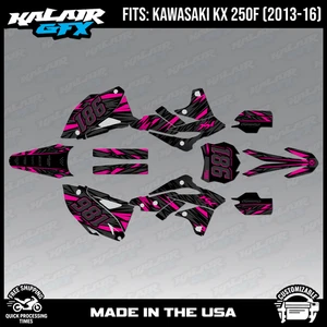 Graphics Kit for Kawasaki KX250F (2013-2016) KX 250F Twitch Series - Magenta - Picture 1 of 4
