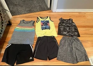 3 Boys summer outfits size 5/6 Shorts Tank Tops - Picture 1 of 8