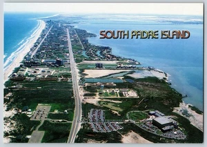 Postcard Continental - Vintage South Padre Island Texas Looking South - Picture 1 of 2