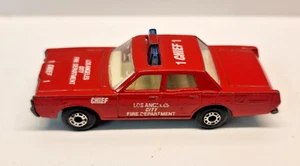 VTG Matchbox No.59 Code Red LA Fire Dept Mercury Fire Chief Car. Early Superfast - Picture 1 of 6