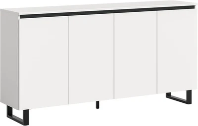 xonox Wohnen Tomasa Sideboard Kommode Schrank Anrichte in Weiß 160x84x36 cm - Bild 1 von 4