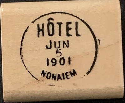 Inkadinkado Dawn Houser Hotel Nonaiem Mail Art Rubber Stamp - Image 1 of 3