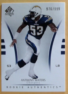 Anthony Waters RC 2007 SP Authentic #196 976/999 - Image 1 of 2
