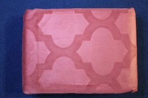 Solid Red Ruby Cherry Scarlet w/ Repeat Geometric Shape 52" x 84" Blackout Panel - Picture 1 of 3