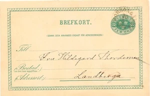SWEDEN 1888 "MORGONGÂFVA" (MORGONGÄVA) K1 5 (FEM) ÖRE Postal Stationery Postcard - Picture 1 of 2