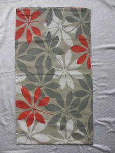 My Home, Tischläufer in grau-weiß-orange-beige mit Blumenmuster, ca. 152x44 cm - Bild 1 von 5