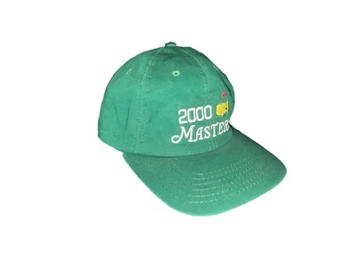 Sombrero Masters 2000 verde bordado-aguja americana etiqueta original sin usar Foto 1 de 4