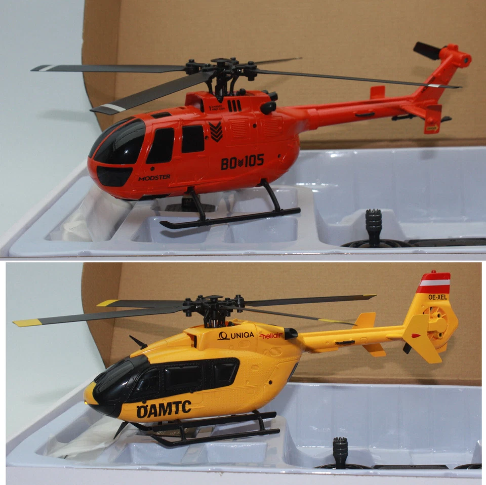 Modster Ersatzteil BO-105 EC-135 Rotoblätter Akku Servo Heckmotor Landegestell - Bild 1 von 1