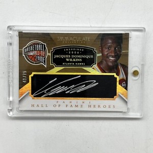 2014-15 Immaculate Hall of Fame Heroes DOMINIQUE WILKINS Hawks HOF auto 40/75