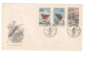 FDC Czech Praha 1961 Butterflies Cover - Picture 1 of 2