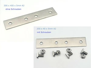 Alu Profilverbinder für 40x40mm 10mm NUT Solar PV Schienenverbinder Edelstahl A2 - Bild 1 von 5