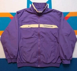 Vintage Washington Huskies Nike Team Jacket Authentic Full Zip Embroidered Large - Picture 1 of 7