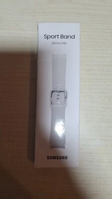 Samsung Watch 5/4 Cinturino Sport Band ET-SFR91LWEGEU M/L 20mm Bianco NUOVO! - Immagine 1 di 3