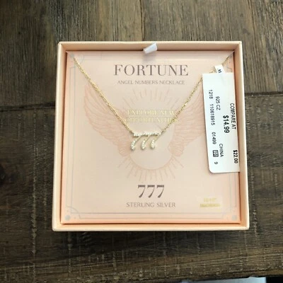 Olivia and Jackson Fortune Support Numbers 777 Necklace - Image 1 of 2
