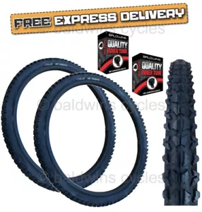 PAIR Kujo MR RAMAPO 24 x 2.10 BLACK Childrens Kids Mountain Bike TYRES & TUBES - Picture 1 of 13