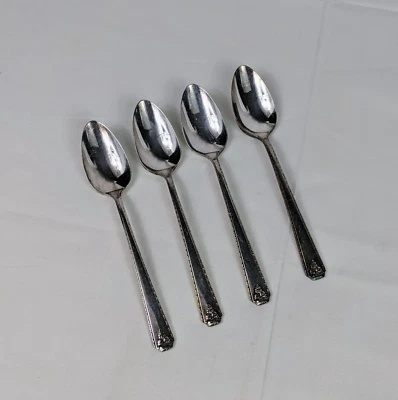 4 cucharaditas cubiertos Oneida Prestige plateados Burdeos 1945 descontinuados 1 Foto 1 de 4