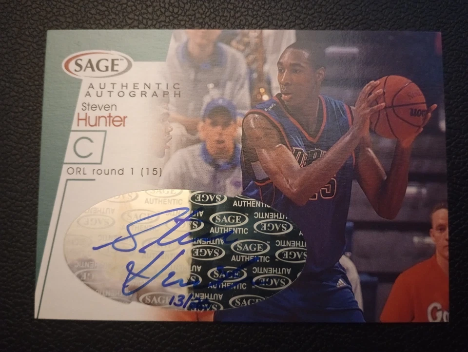 2001 Sage Steven Hunter AUTOGRAPH DePaul 13/20 - Image 1 of 2