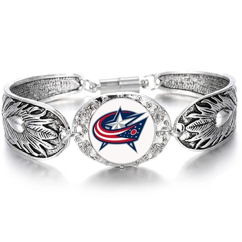 Columbus Blue Jackets Hockey Gift Women's Sterling Silver Bracelet Jewelry D3 Cover