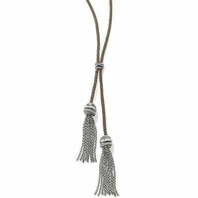 COLLAR Brighton NEPTUNE'S RINGS LARIAT Borla Cuero Beige RT $98-NUEVO CON ETIQUETAS  Foto 1 de 3