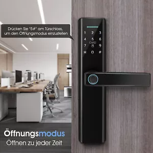 Elektronisches Fingerabdruck Türschloss APP Fingerprint Türöffner Schloss DE - Bild 1 von 14