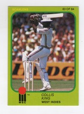Scanlens World Series Cricket 1980/81. #83 Collis King
