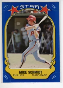 1981 FLEER STICKER MIKE SCHMIDT BASEBALL CARD #9 EX - Picture 1 of 1