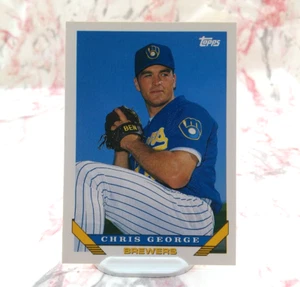 1993 Topps Baseball Milwaukee Brewers Chris George #744 - Picture 1 of 2