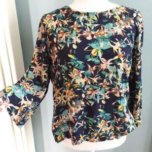 Sam & Lavi Leyden Tropical Print Blouse Women's Size Small - Picture 1 of 6