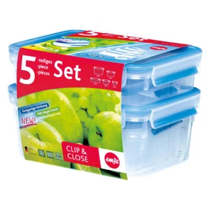 Emsa Clip & Close 5er Set Frischhaltedosen 0.25 L 0.55 L 1 L 1.20 L 2.30 L Dose - Bild 1 von 1