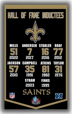New Orleans Saints Hall of Fame Inductees Banner 90x150cm 3x5ft Football Flag Cover