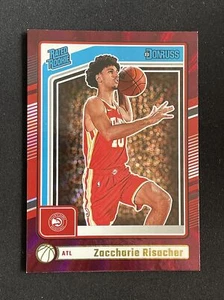 Zaccharie Risacher 2024-25 Panini Donruss Clasificado Novato Holo Granate Láser RC #219 - Imagen 1 de 2