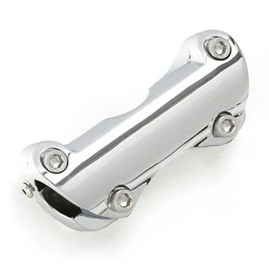 Chrome 1" Handlebar Riser Top Clamp Fit For Harley Touring Road Glide 1988-2023 - Foto 1 di 6