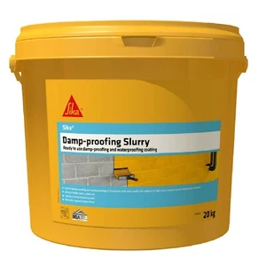 Sika Damp-Proofing Slurry  Damp-Proofing and Waterproofing Coating, Grey, 20 kg - Picture 1 of 7