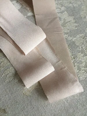 Pure Silk Elastic Tape Edging Trim Strap Width 1” Total App 30 Yards Roll - Изображение 1 из 4