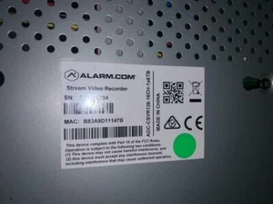 Alarm.com ADC-CSVR126-16CH-1x6TB Streaming Video Recorder (Pulled from Field) - Picture 1 of 3