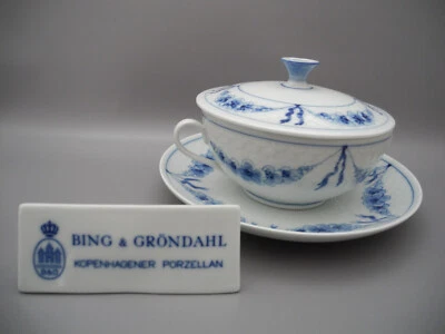 Bing & Gröndahl Suppentasse EMPIRE Deckel Untertasse 481 Dänemark - Bild 1 von 4