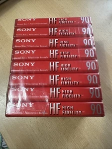 8 Pack Sony HF 90 Minute Blank Audio Cassette Tapes High Fidelity C-90HFL New - Picture 1 of 2