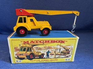 Matchbox Lesney King-Size K-14 Taylor Woodrow Jumbo Crane- closed style box - Picture 1 of 12